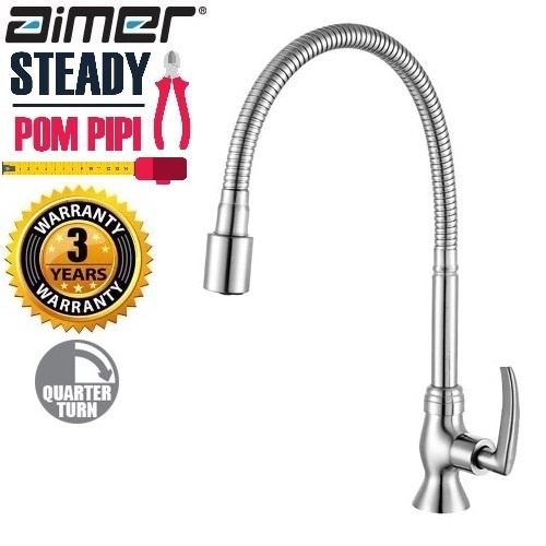AIMER AMFC1958H FLEXIBLE HOSE KITCHEN PILLAR SINK TAP / FLEXIBLE