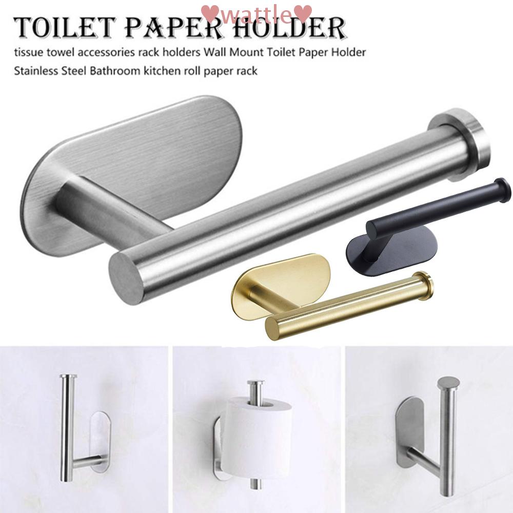 Wattle Modern Toilet Paper Holder Wall Mount Bathroom Accessories Toilet Roll Holder Seamless Adhesive Hook Stainless Steel Home Decor Kitchen Supplies No Drilling Storage Rack Black Gold Silver Shopee Malaysia