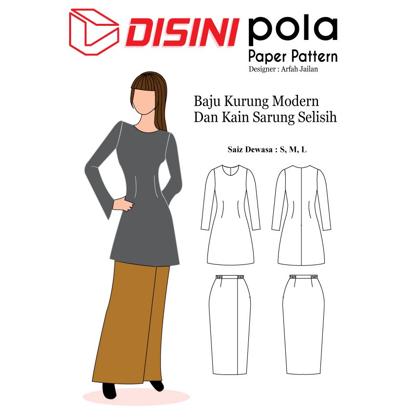 Pola Pakaian Baju  Kurung Modern designer Arfah Jailan 