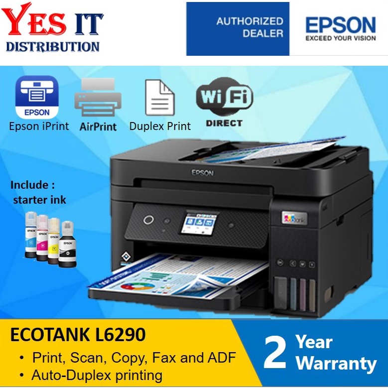 Epson Ecotank L6290 L6460 A4 Wi Fi Duplex All In One Ink Tank Printer With Adf Shopee Malaysia 1611