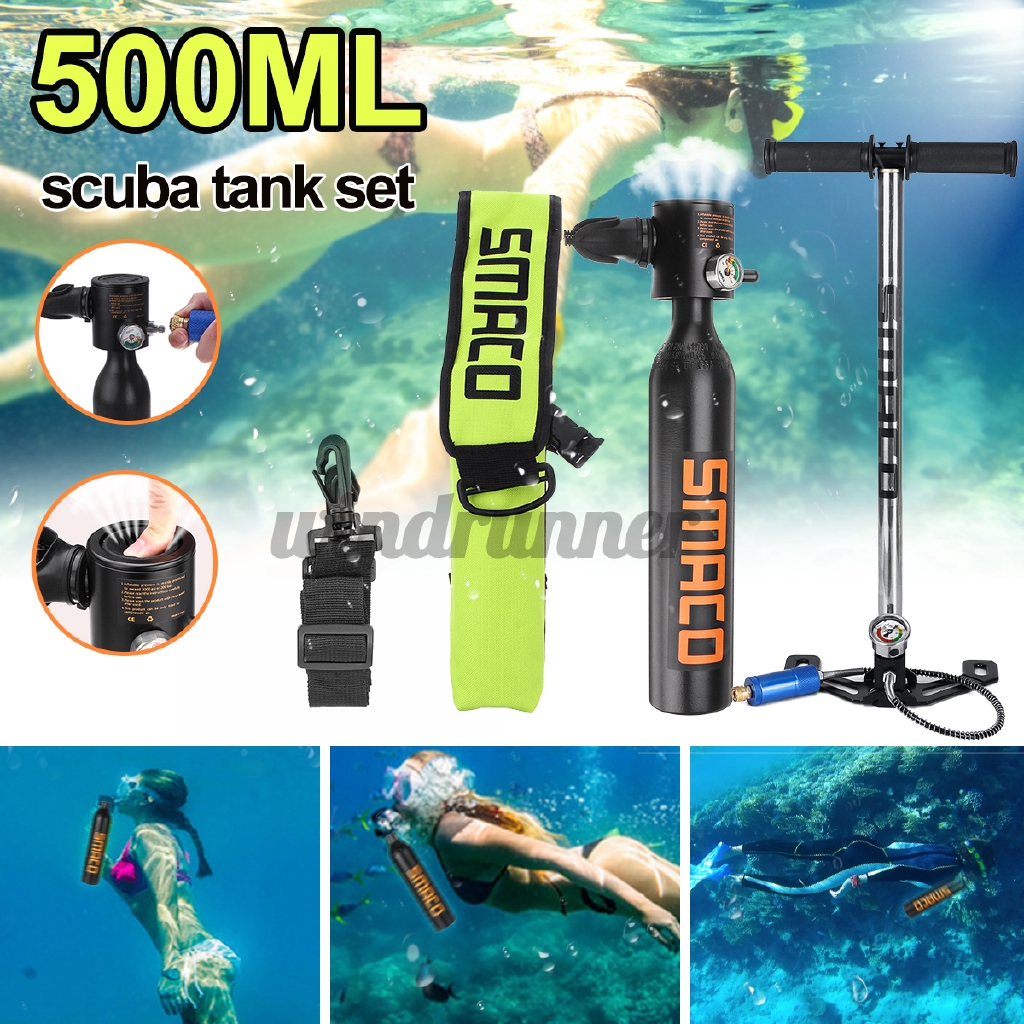 Smaco Diving Scuba Cylinder Oxygen Respirator Tank Summer Underwater Breath Tool Shopee Malaysia