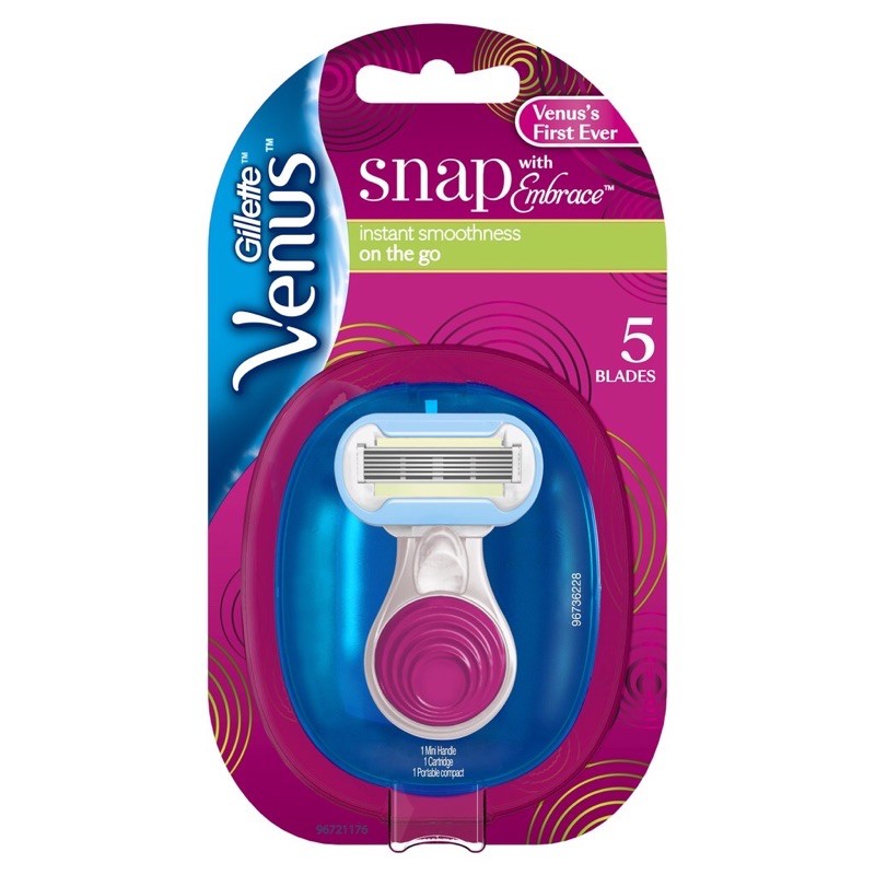 Gillette Venus Snap with Embrace Razor (1 Handle + 1 Blade) | Shopee ...