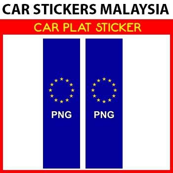 CSM Car Plat Sticker - PEN Penang plat kereta Pulau Pinang Euro Star