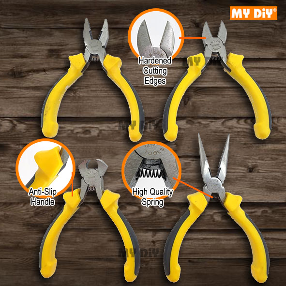 DIY Online4u ANTON 4pcs Mini Plier Set Long Nose Plier Diagonal Plier