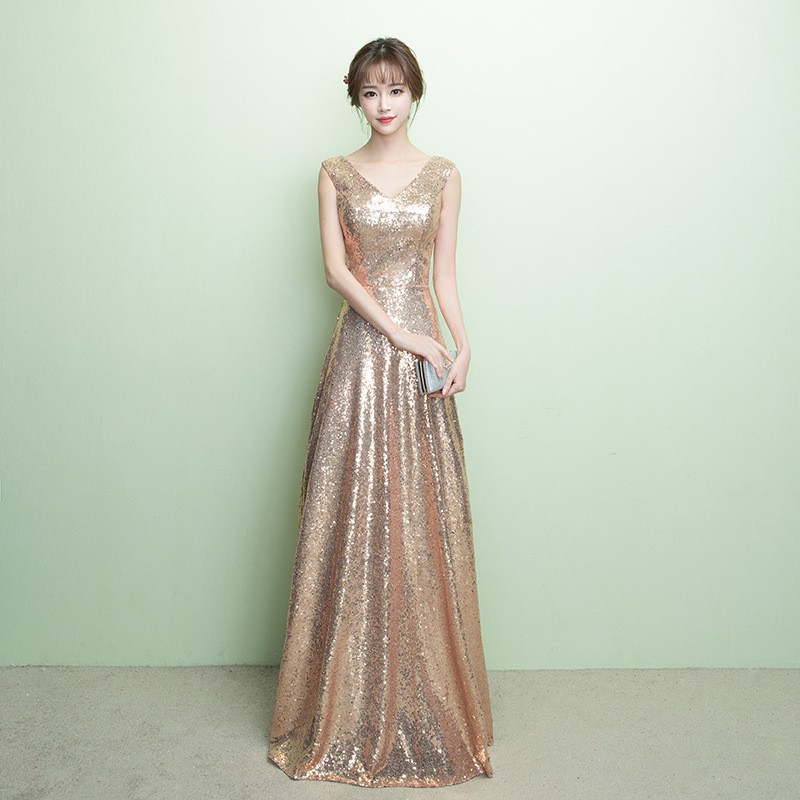 Midi Dress Banquet Dress Wedding Dress 2019 New Banquet Evening