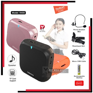 Rolton K400 Super Light Weight Voice Amplifier Microphone Mini Speaker Pembesar Suara Mikrofon Ringan Teacher Presenter