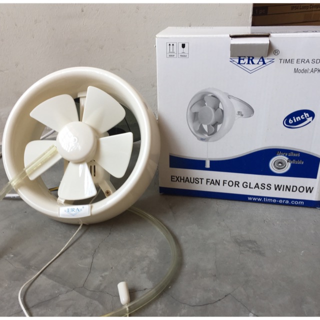 Pvc wall type glass exhaust fan 6" inch round | Shopee Malaysia