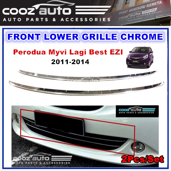 Perodua Myvi Lagi Best 2009 2014 Front Bumper Grille Grill Chrome Moulding Garnish