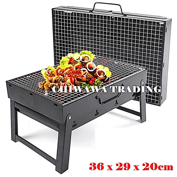 【No Rusty】Stainless Steel Foldable BBQ Grill  Charcoal Roast Barbecue Pan 1