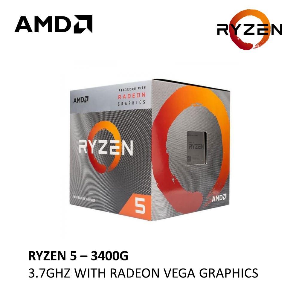 Amd Ryzen 5 3400g With Radeon Rx Vega 11 Graphics Processor Shopee 0354