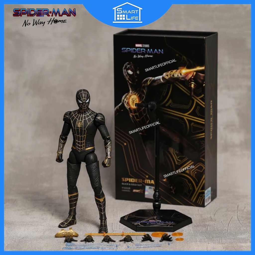 Spiderman Black And Gold Suit Action Figures   Zd Toys Spider-man No 