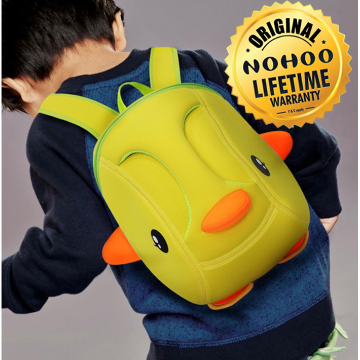 Nohoo Backpack Duck Cute 3D Duck Yellow Design (Original Brand