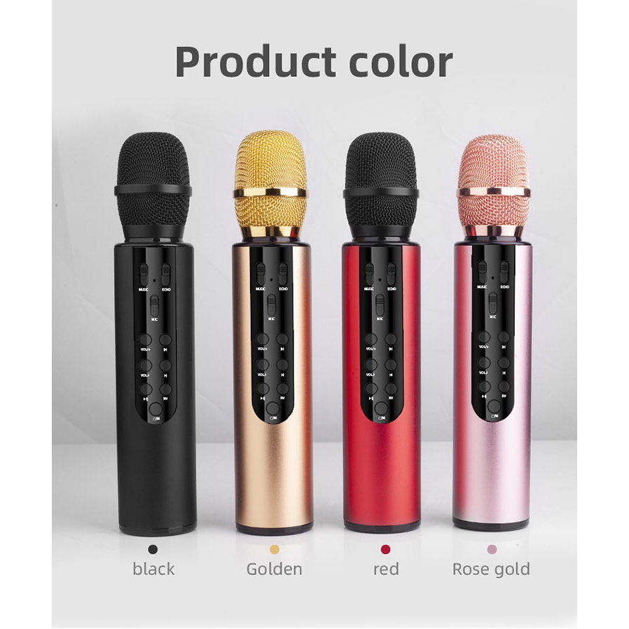 New High Quality build-in double speakers Model Bluetooth microphone Handheld Wireless Karaoke Microphone Phone KTV MIC