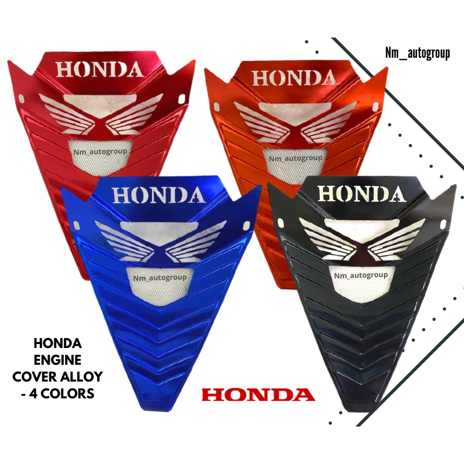 HONDA Engine Cover Alloy BLUE / RED / BLACK / ORANGE Shopee Malaysia