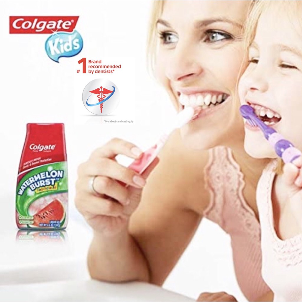 Imported Toothpaste And Mouthwash Combination For Children Colgate Kids 2-in-1 Watermelon Burst Fluoride Dentifrice