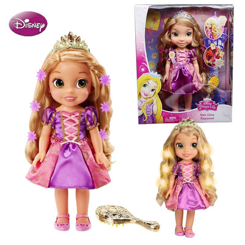disney tangled glow & style rapunzel toddler doll