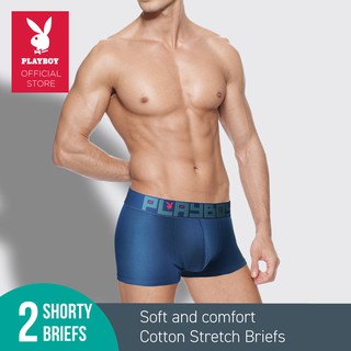 (2 Pieces) Stretch Cotton Playboy Men's Trunk Underwear - B122494-2S