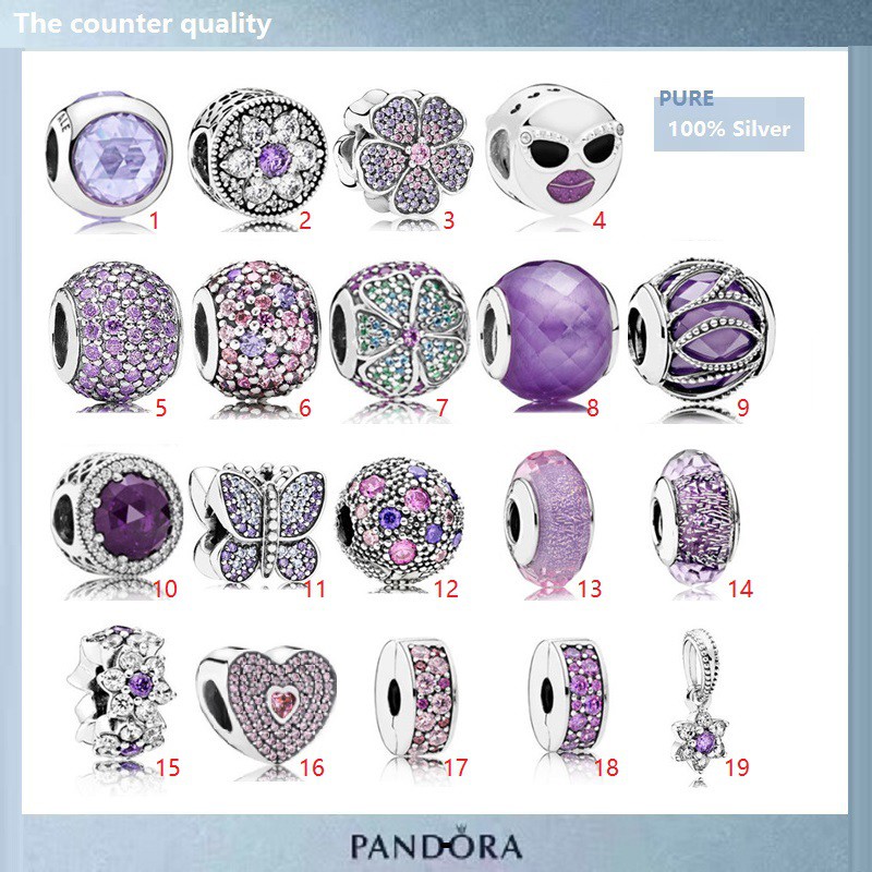 purple pandora beads