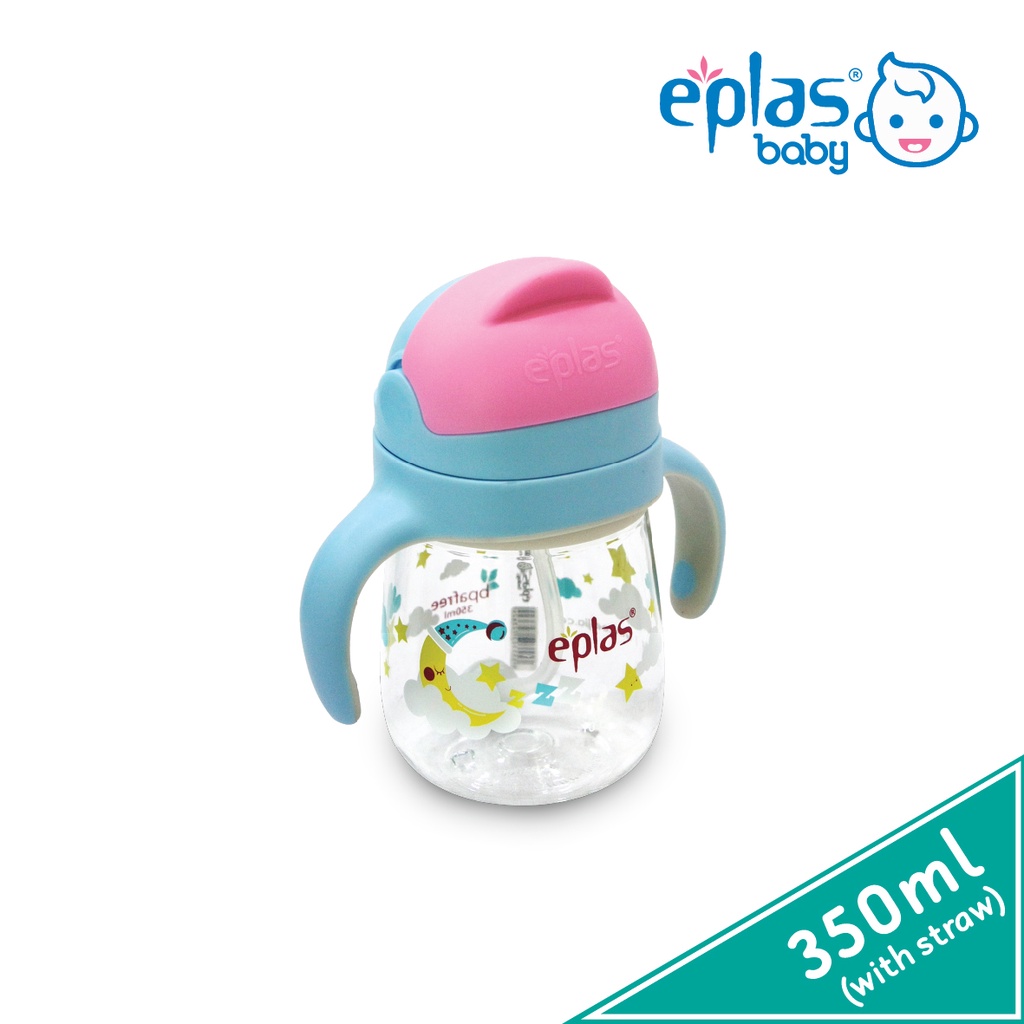 EPLAS BABY 350/450ml Anti-Choke Sippy Cup W/Straw & Handle,Baby Feeding Bottle,Cawan Latihan Bayi,EGQ-350BPA,EGQ-450BPA