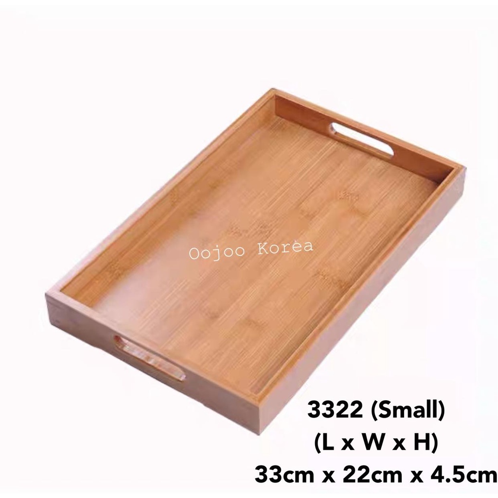 Restaurant Hotel Wood Grain Pattern Rectangle Shape Food Drinks Serving Tray - Wooden Color