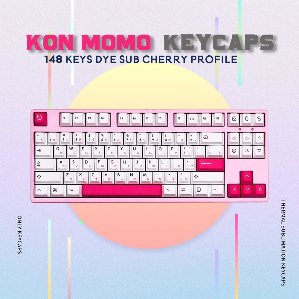[Fast shipping]148 Keys Kon Momo Keycaps Dye Sublimation PBT Cherry