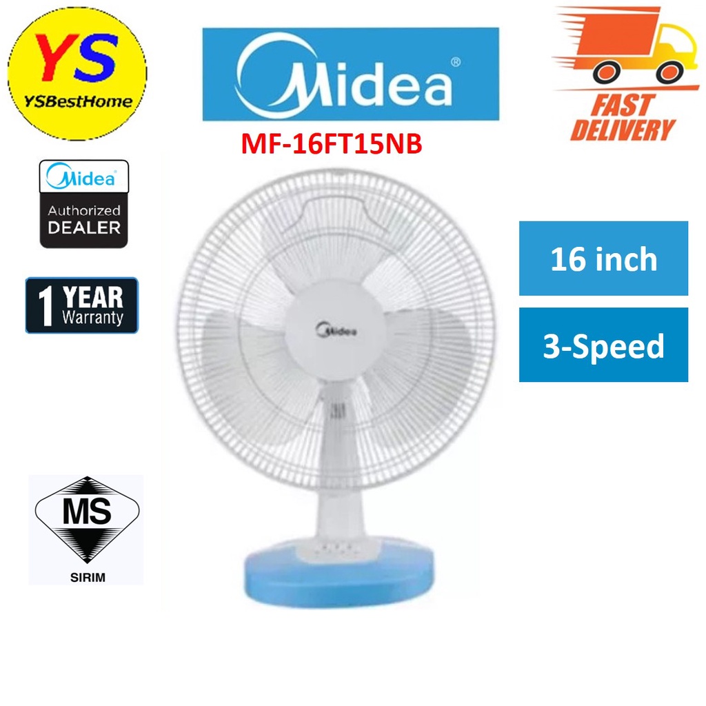 Midea 16 Table Fan Mf 16ft17nb Mf 16ft15nb Shopee Malaysia