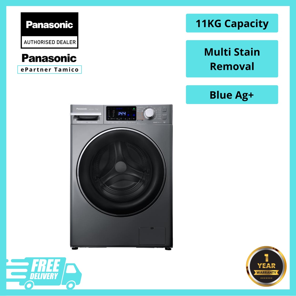 PANASONIC NAV11FX2 (11KG) ECONAVI INVERTER BLUE AG+ FRONT LOAD WASHER