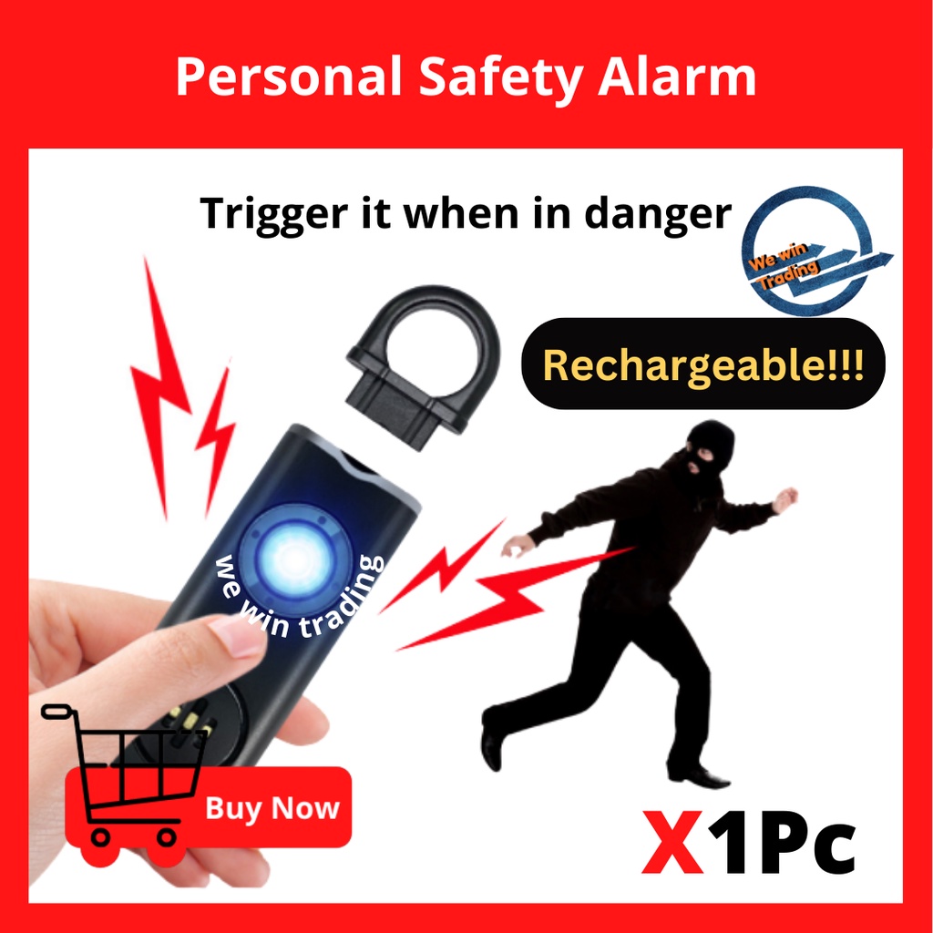 Personal Safety Alarm keychain type 130 db loud alarm 防狼器 警报器 self defense Anti-Molestation Device alarm for woman