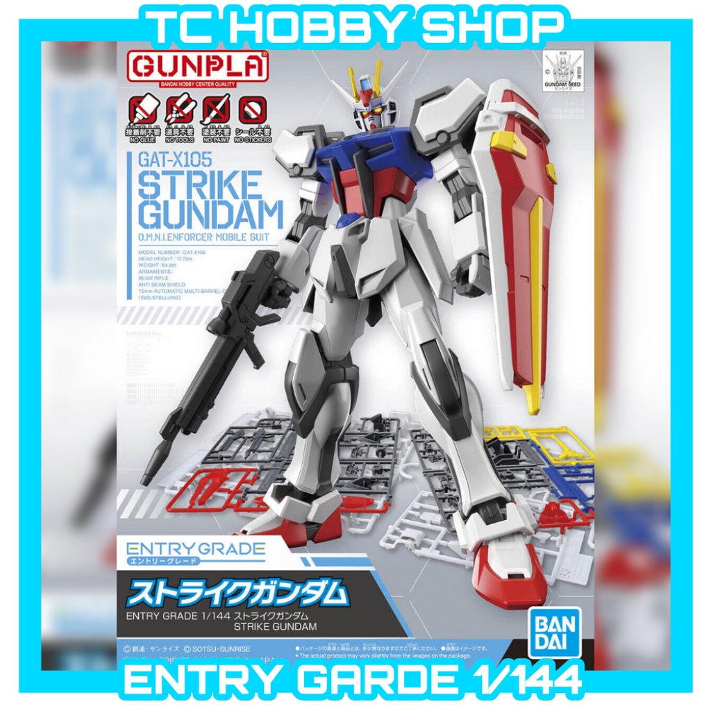 (Ready Stock) Bandai Entry Grade 1/144 Gundam Strike Seed Mobile Suit