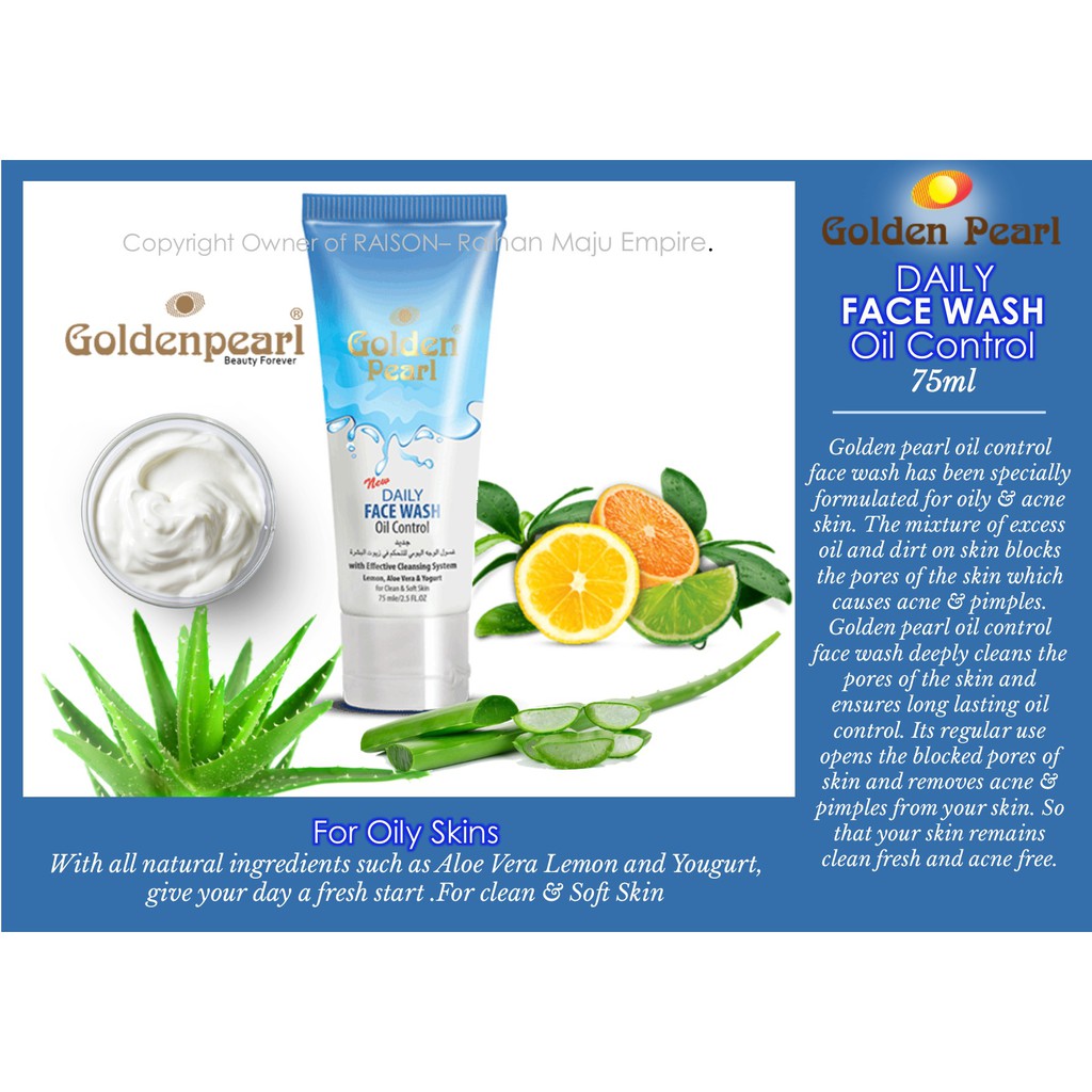 golden pearl face wash for oily skin