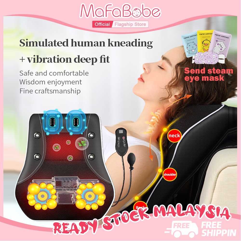 Neck Massager Body Massage Machine Back Support Electric Heating Shoulder Massage Pillow Kneading Machine for Car Home