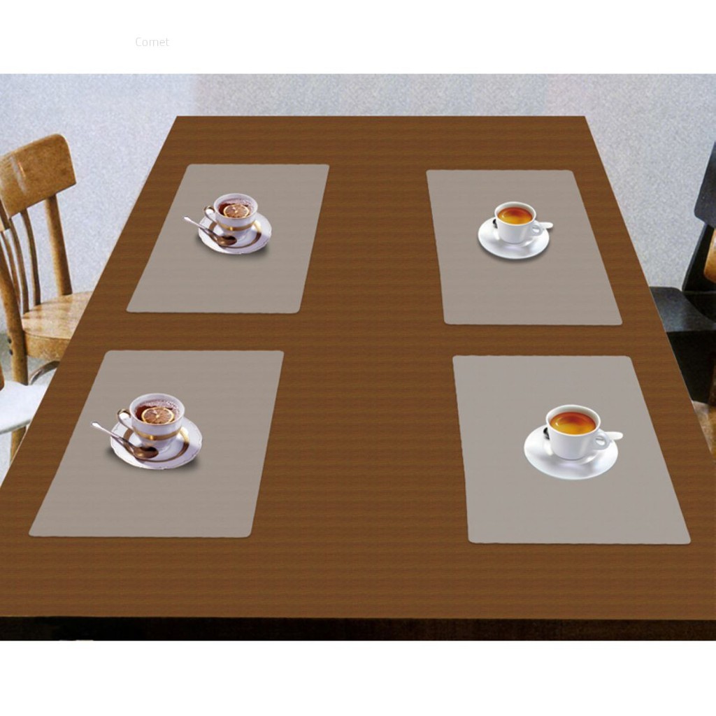 Comet 4pcs Set Plastic Clear Transparent Placemat Kitchen