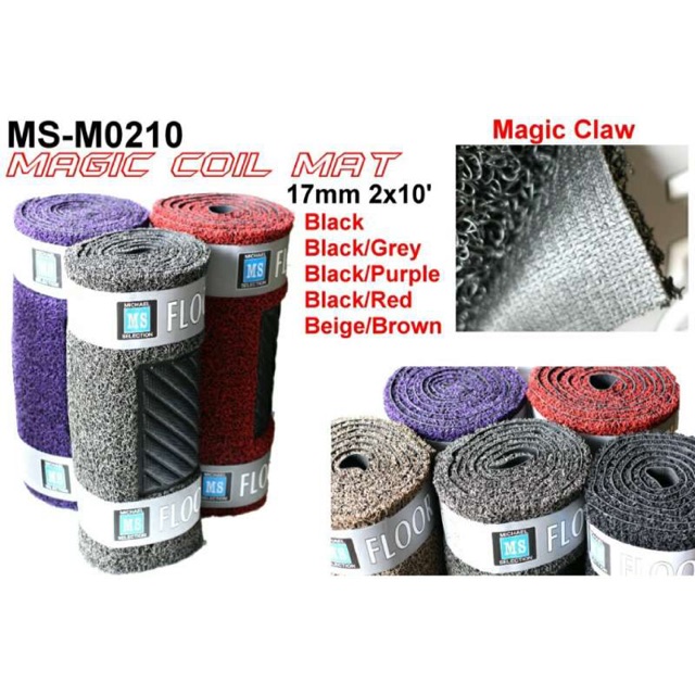 Magic coil mat 17mm Carpet Small Roll For Car Wira/Waja/Myvi/Viva