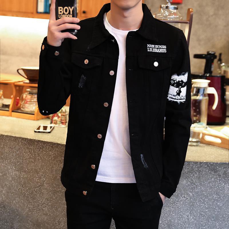 boys black denim jacket