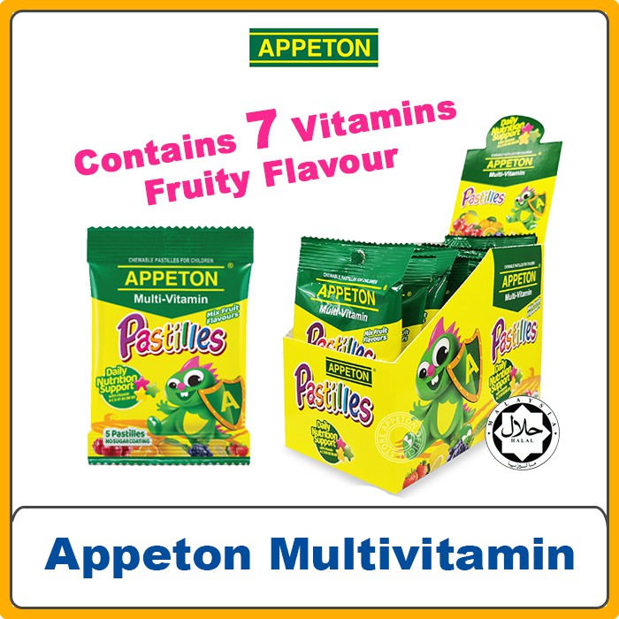 APPETON Multi-Vitamin Pastilles - (20 x SACHETS) Chewable Multi-Vitamin ...