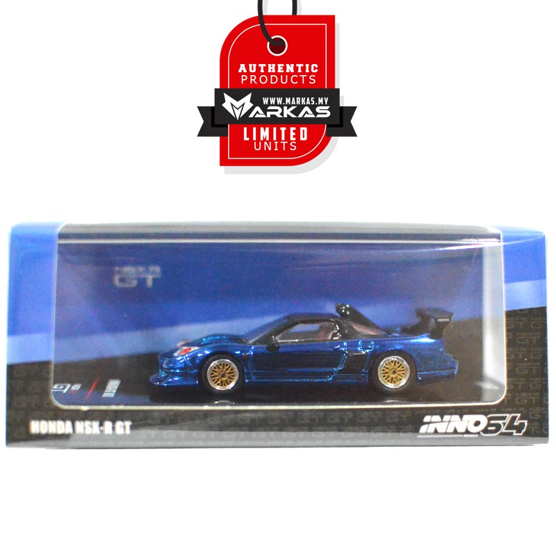 Blue/Black Chrome W/ Extra Wheels Model Car NA2 INNO 1:64 HONDA NSX-R GT