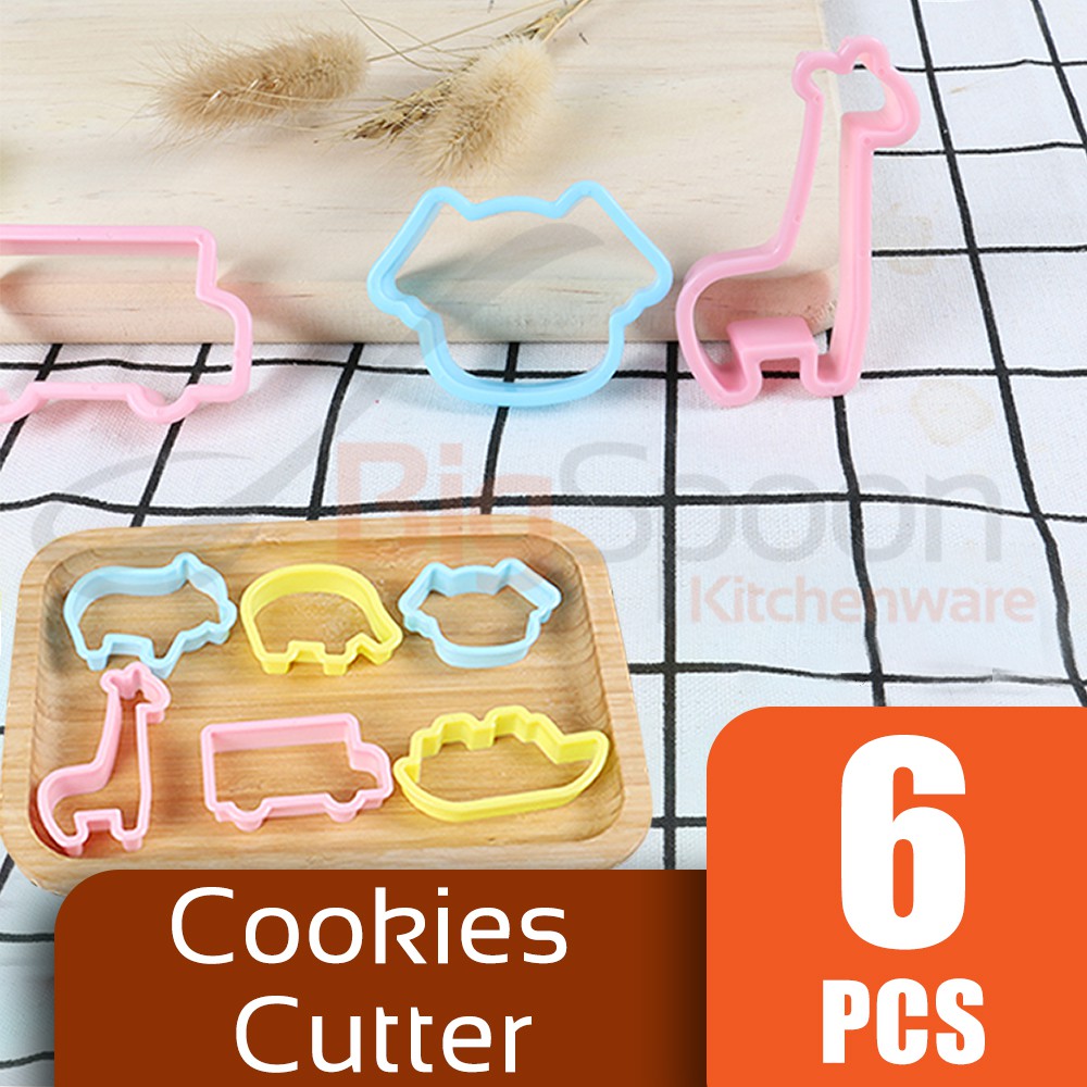 BIGSPOON ECHO! Plastic Cookies Cutter Biscuits Cutting Mould 6-PCS Set [7317]