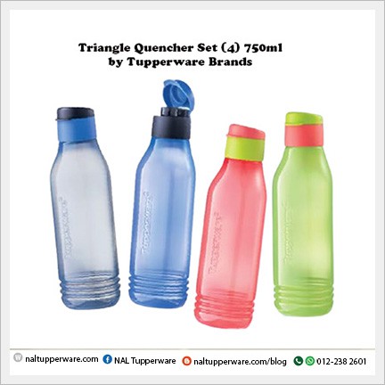 [Tupperware Brands] Triangle Quencher 750ml - Botol Air Free BPA ...