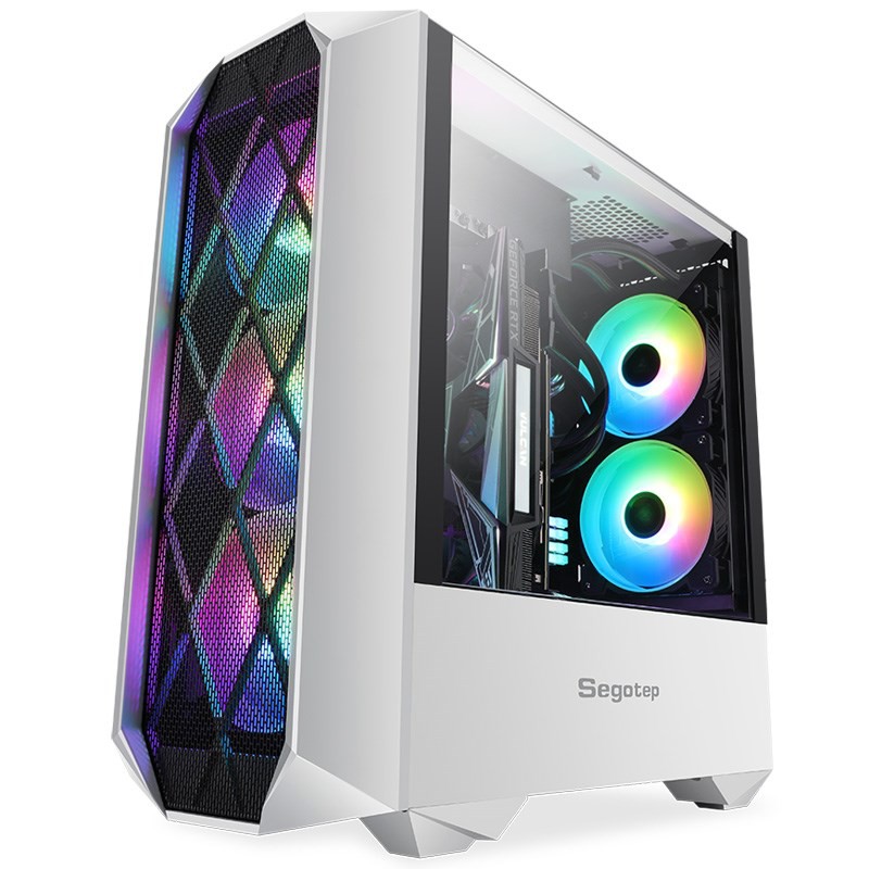 Segotep Phoenix G5 Tempered glass ATX gaming casing - White | Shopee ...