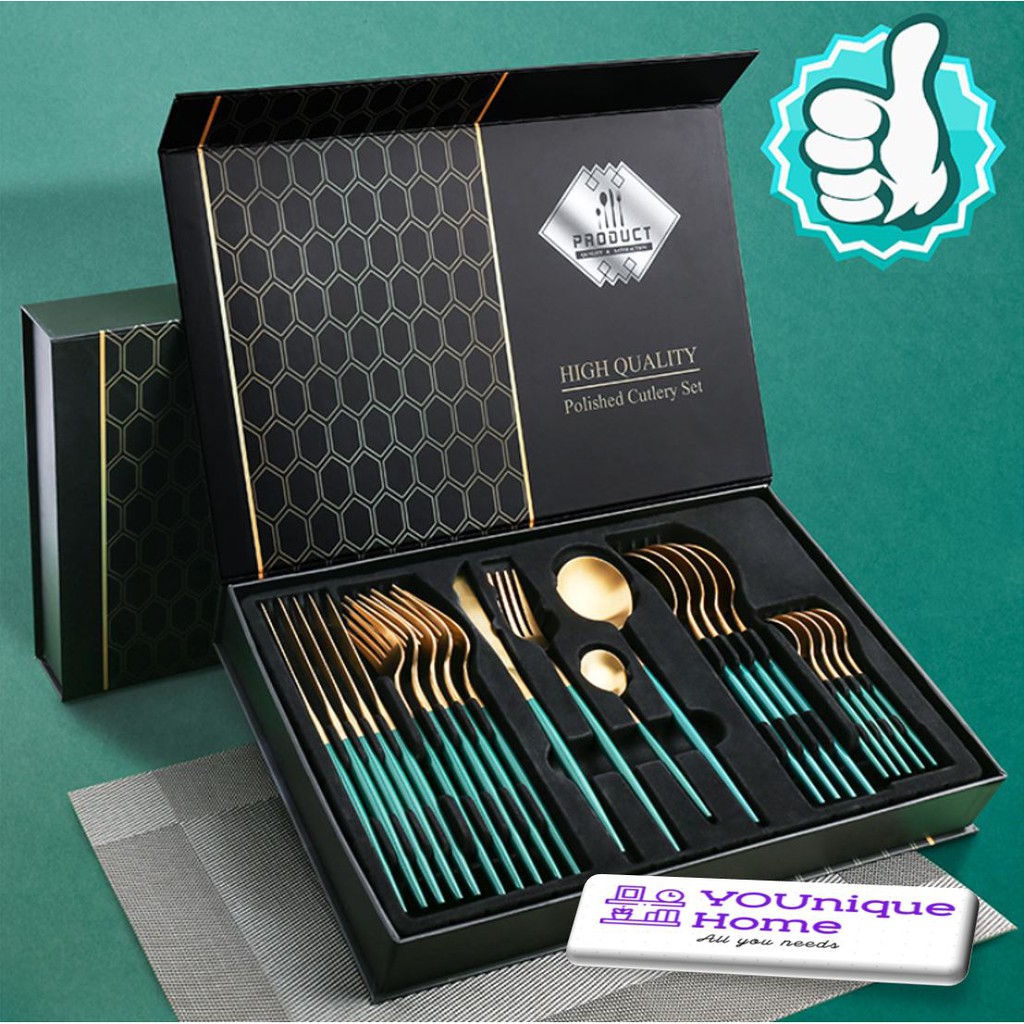 Portuguese Cutlery 24pieces Cutlery Set Stainless Steel Polished Matte