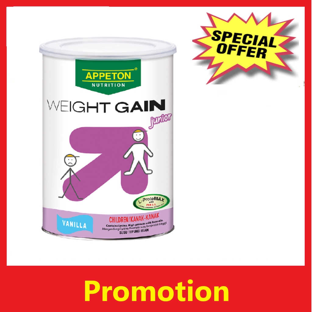 Junior Appeton Weight Gain Junior Vanilla Flavour 450g Tambah Berat Badan Kanak Kanak Shopee Malaysia