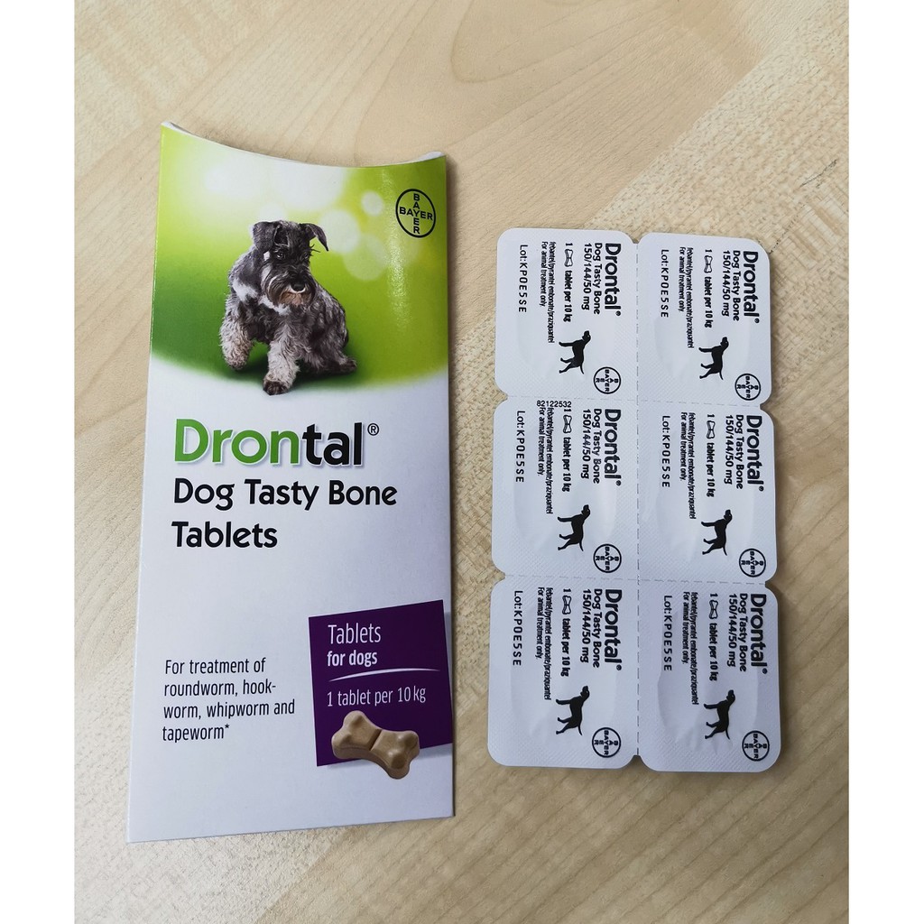 Bayer Drontal Dog Tasty Bone Tablets Dog 6 Tablets Shopee Malaysia