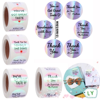 Sealing Craft Gift Paper Sticker Holographic Thank You Stickers Self Adhesive