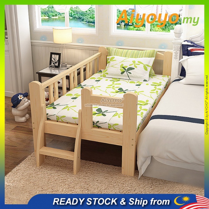 baby bed attached to parents bed