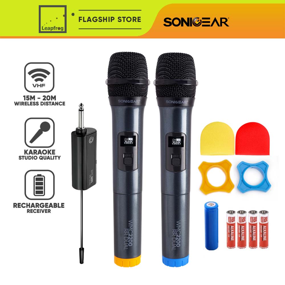 SonicGear WMC 2200RR Professional VHF Dual Wireless Microphone