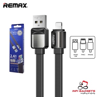 100% Original Remax RC-154 Platinum Pro MicroUSB / Lightning / Type-C iPhone TPE  2.4A Data Cable  Charger Kabel