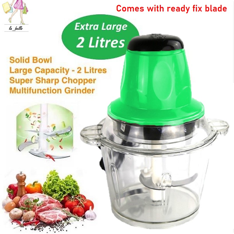 [PREMIUM QUALITY] 2L Electrical Blender Mixer Food Meat Grinder Chopper Mincer Pengisar Mesin Kisar Capsule Cutter