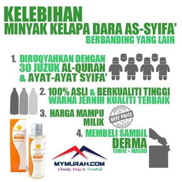 Ready Stock 120ml D Aura Minyak Kelapa Dara Premium Shopee Malaysia