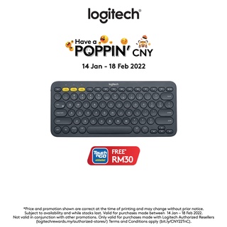 Logitech K380 Wireless Multi-Device Keyboard, Bluetooth, PC/Mac/Laptop/Smartphone/Tablet