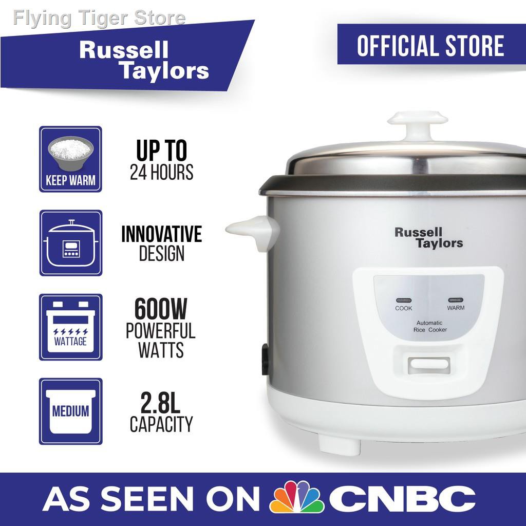 ₪Russell Taylors Conventional Rice Cooker Steam Rack Included (2.8L) ERC-25